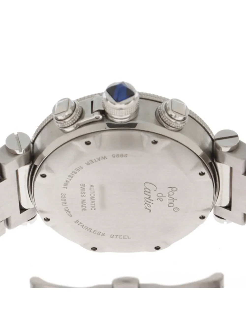 Cartier Pasha Seatimer Chrono Silver Watch Stainless Steel Automatic
